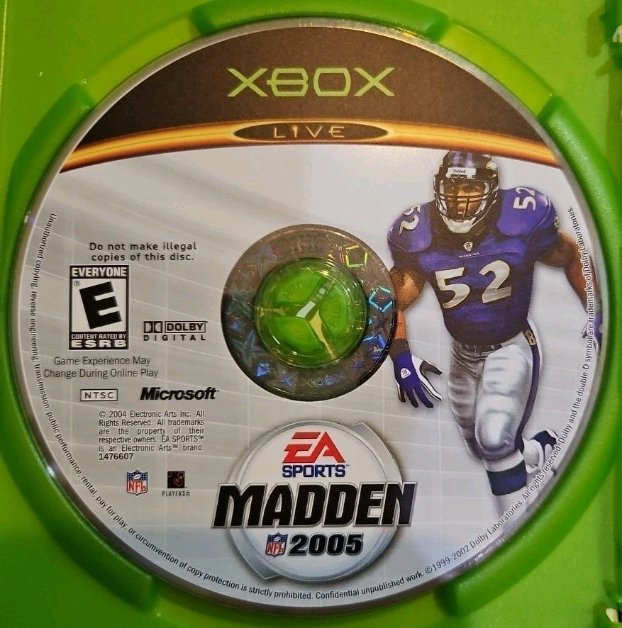 Madden NFL 2005 (Microsoft Xbox, 2004) Tested. No Scratches. New Case.