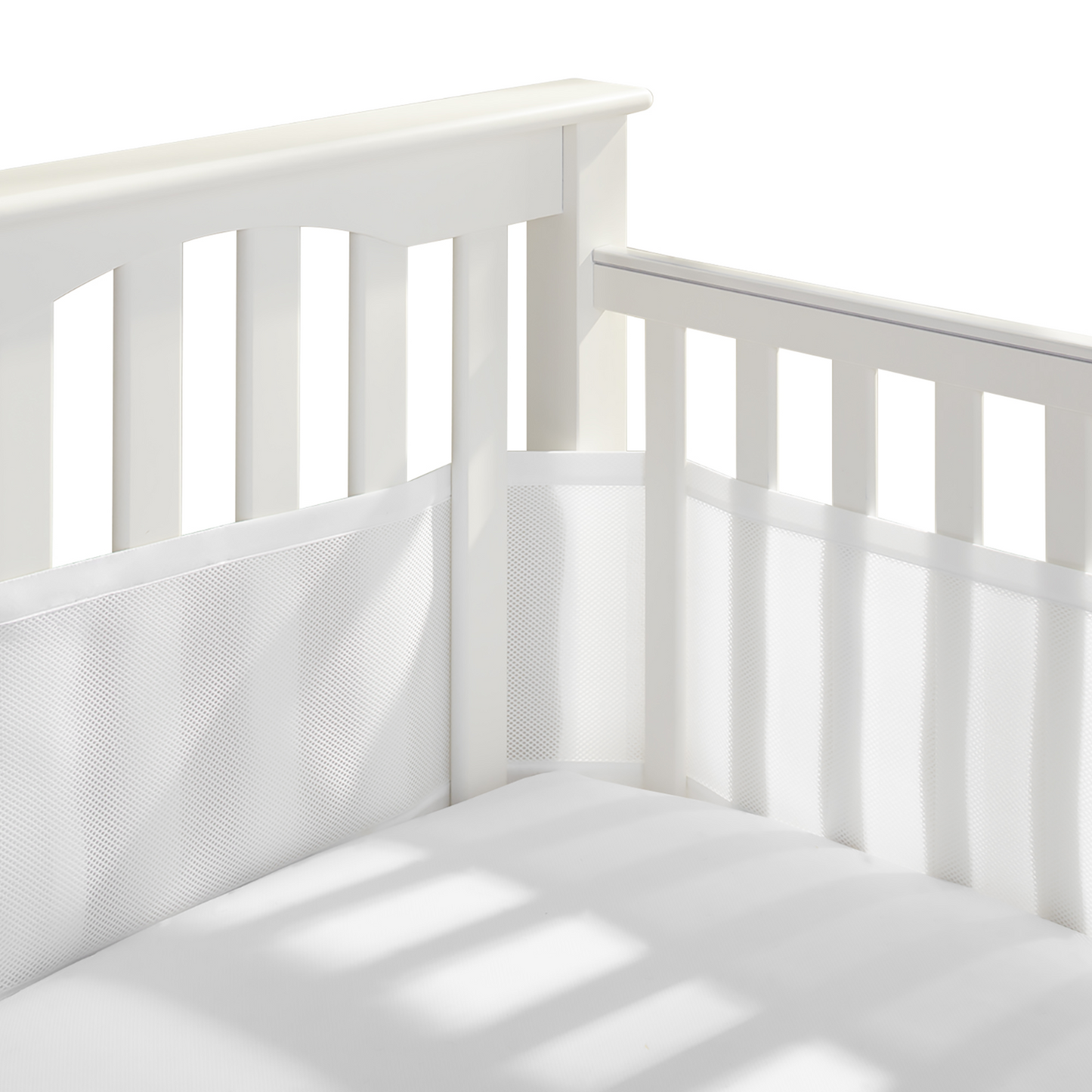 BreathableBaby Portable Mesh Crib Liner, White [Brand New]