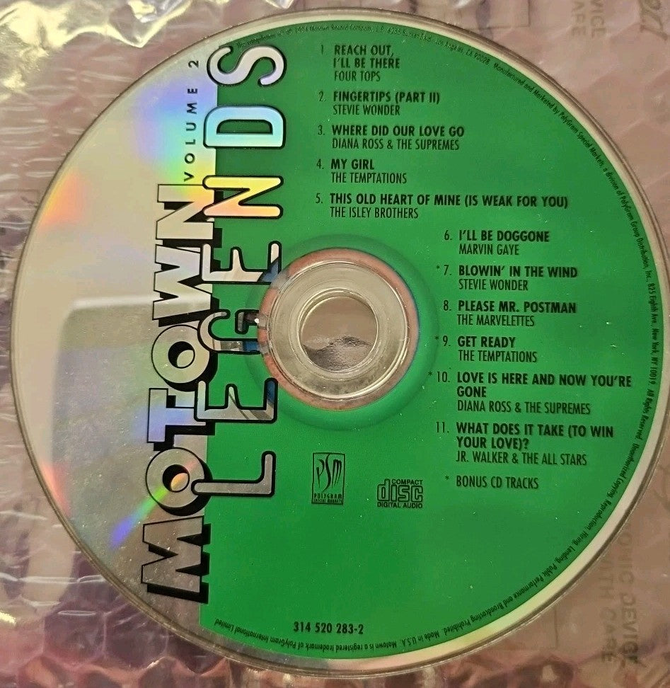 Motown Legends (3-CD) Volumes 1, 2 & 3. Discs Only. Tested
