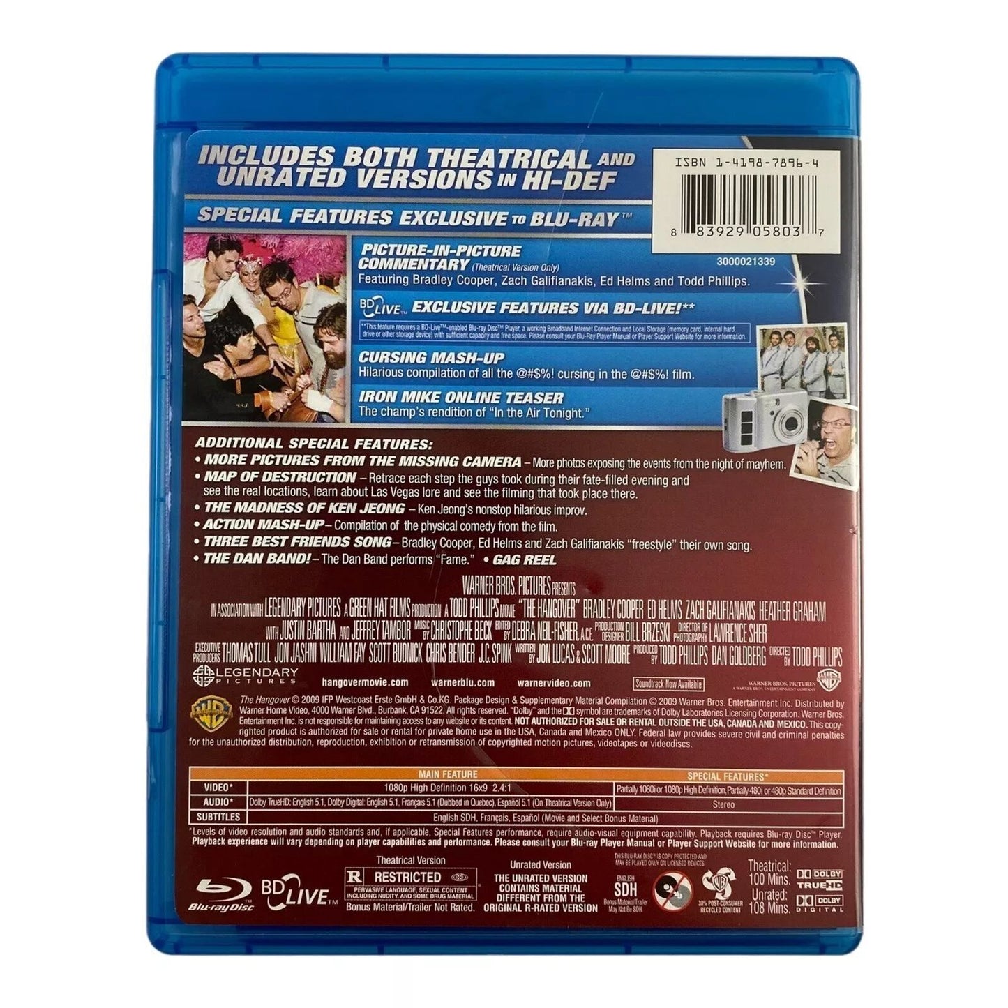 The Hangover (Unrated) (Blu-ray, 2009)