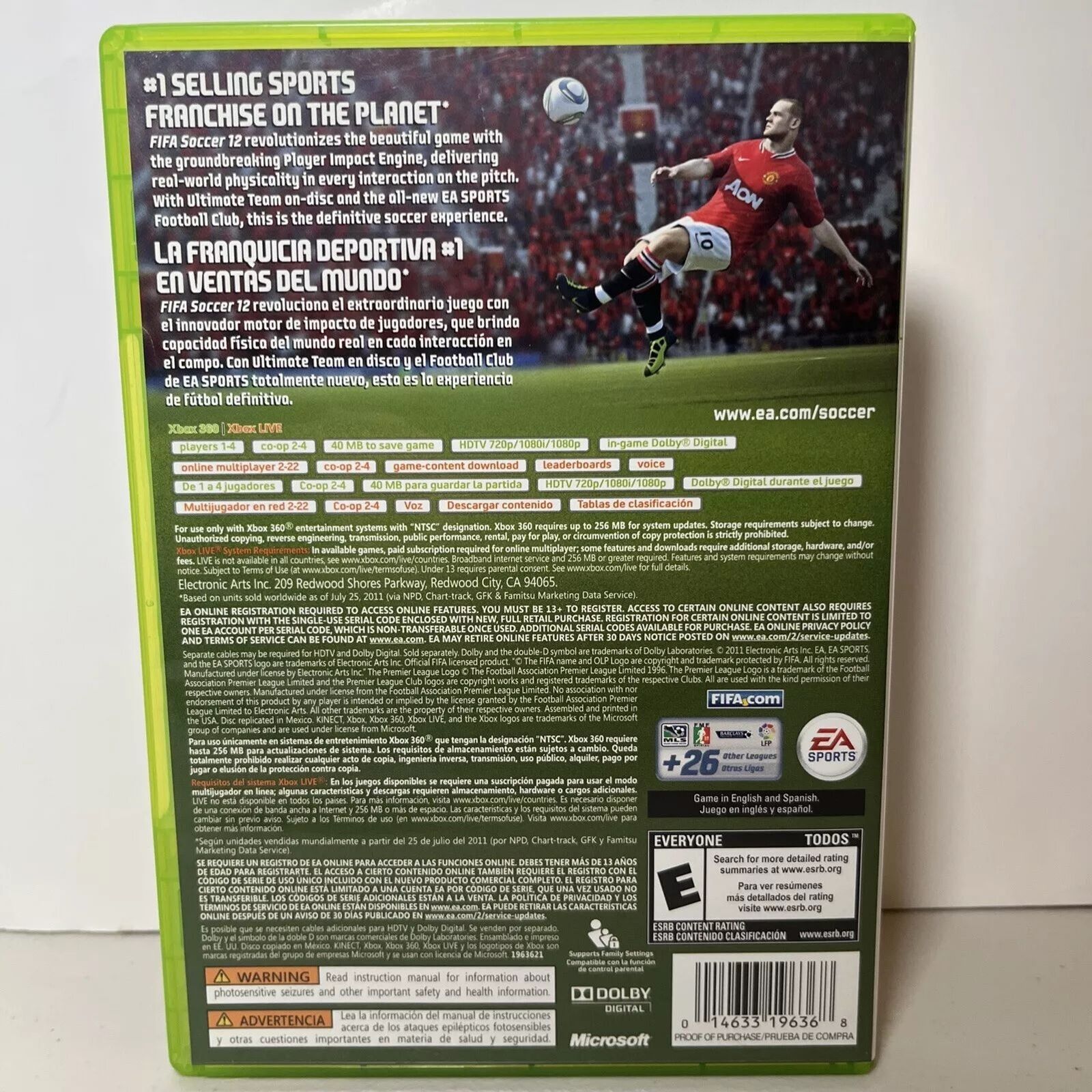 FIFA Soccer 12 (Microsoft Xbox 360, 2011)