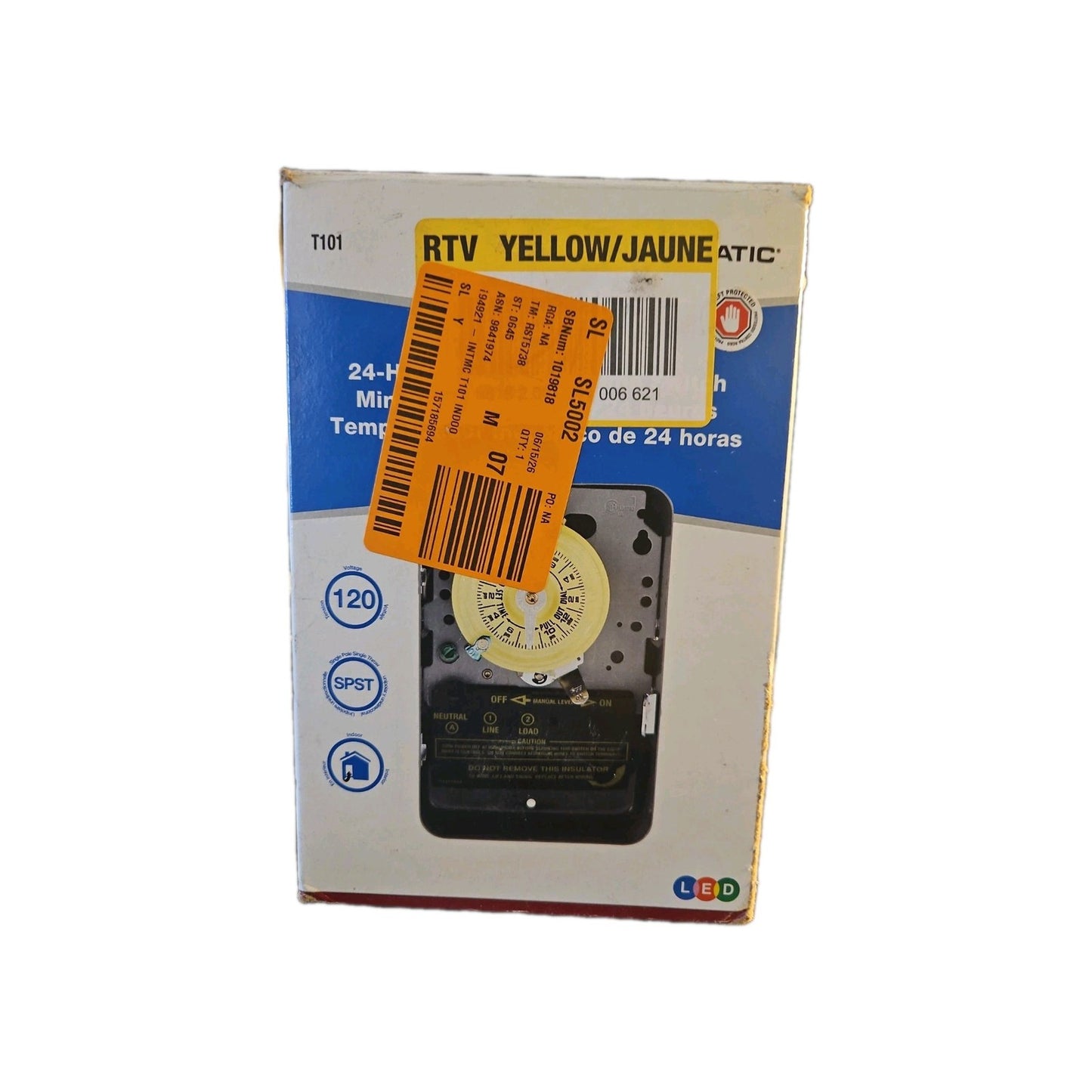 Intermatic T101D89 24 Hour Mechanical Timer Wall Switch