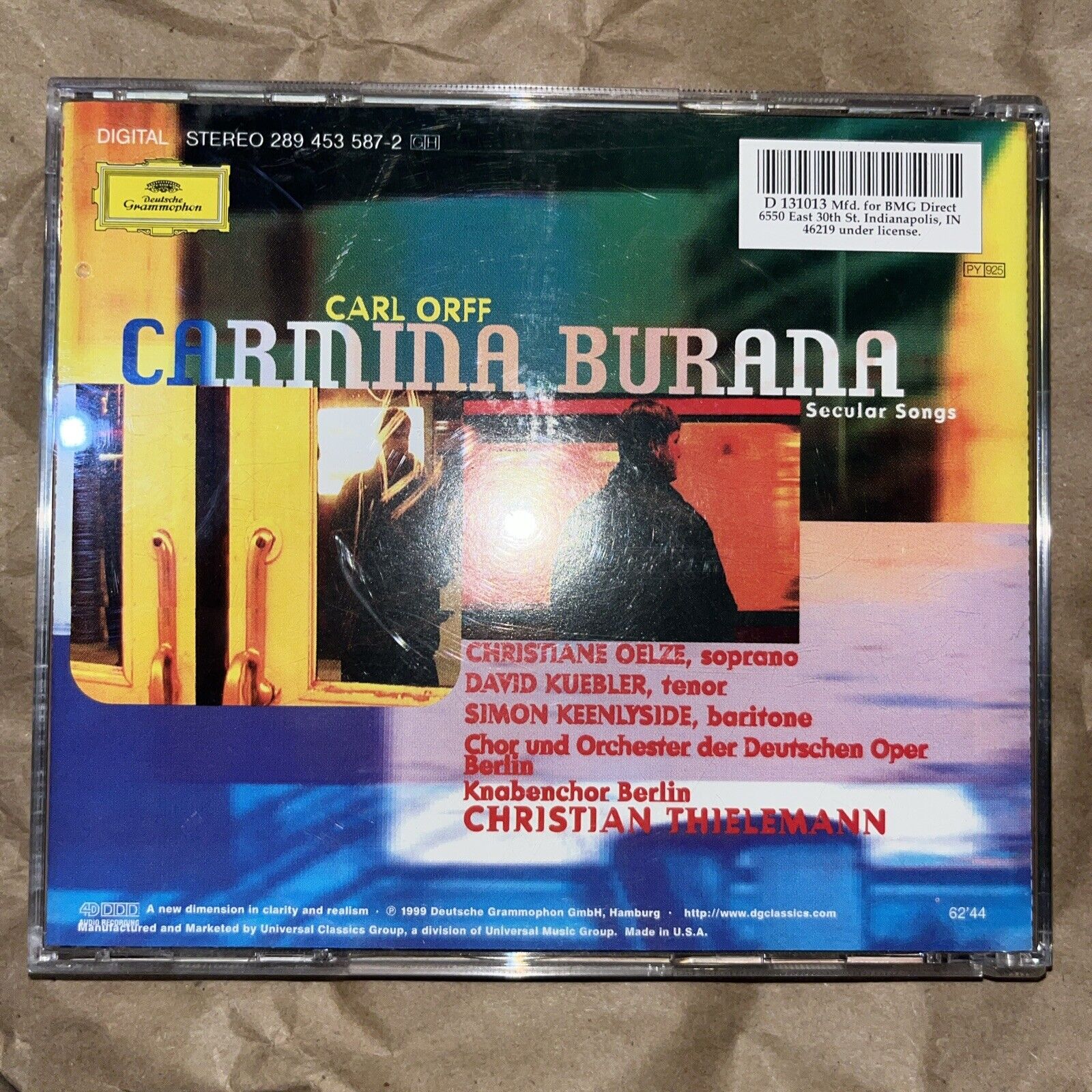 Carmina Burana by Orff / Thielemann / German Opera Berlin (CD, 1999)