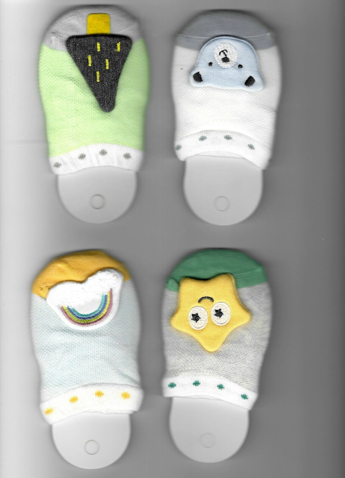 Wow Baby Show 4 Pair Socks for Infant - New - Character Footy Booties