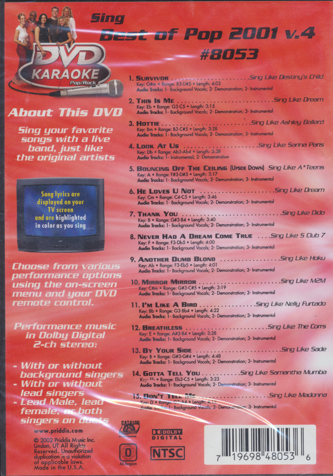 Best of Pop 2001 Vol 4 (DVD, 2003)