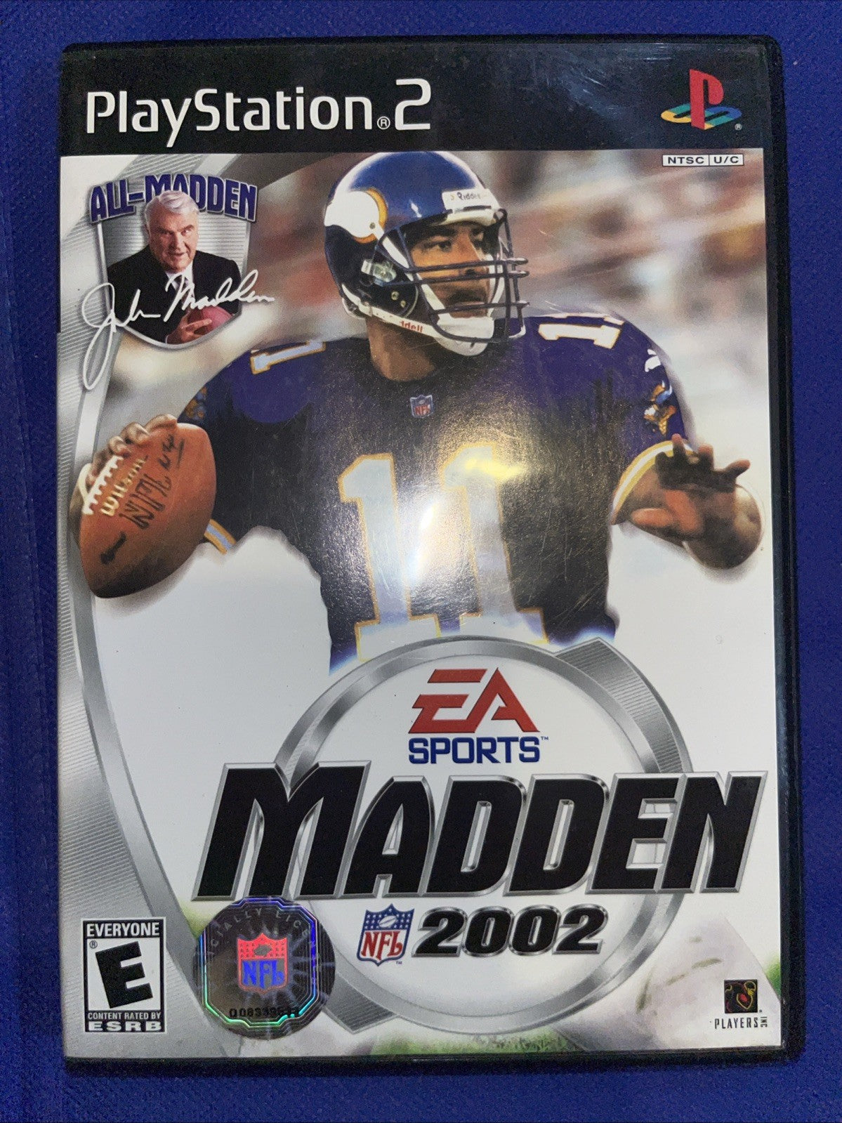 Madden 2002 Football (PS2)  Original Case + Manual + Reg + Tested Disc