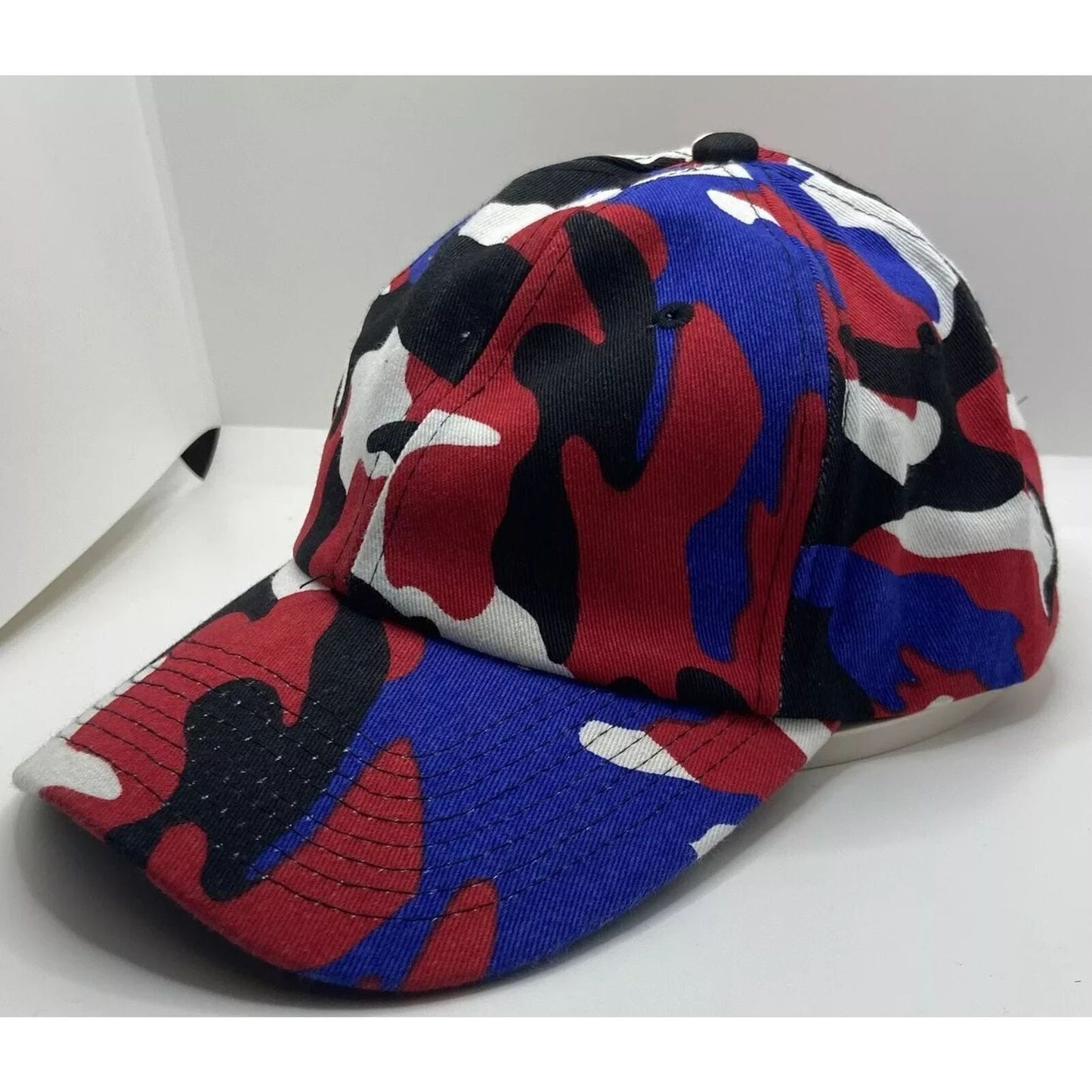Baseball Cap - Adjustable - Red/White/Blue/Black - Brand New