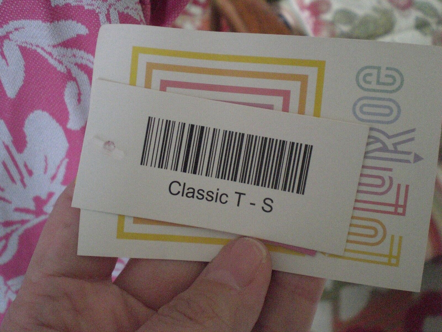 NWT LuLaRoe Classic T Blouse Top Shirt Pink and White Floral Jacquard