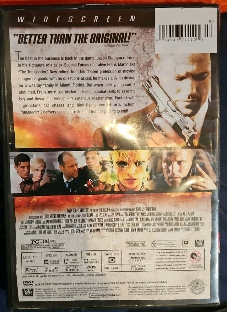 Transporter 2 (DVD, 2006, Vanilla Edition Widescreen)