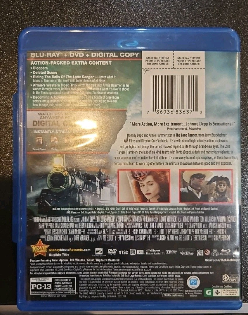 The Lone Ranger (Blu-ray, 2013)