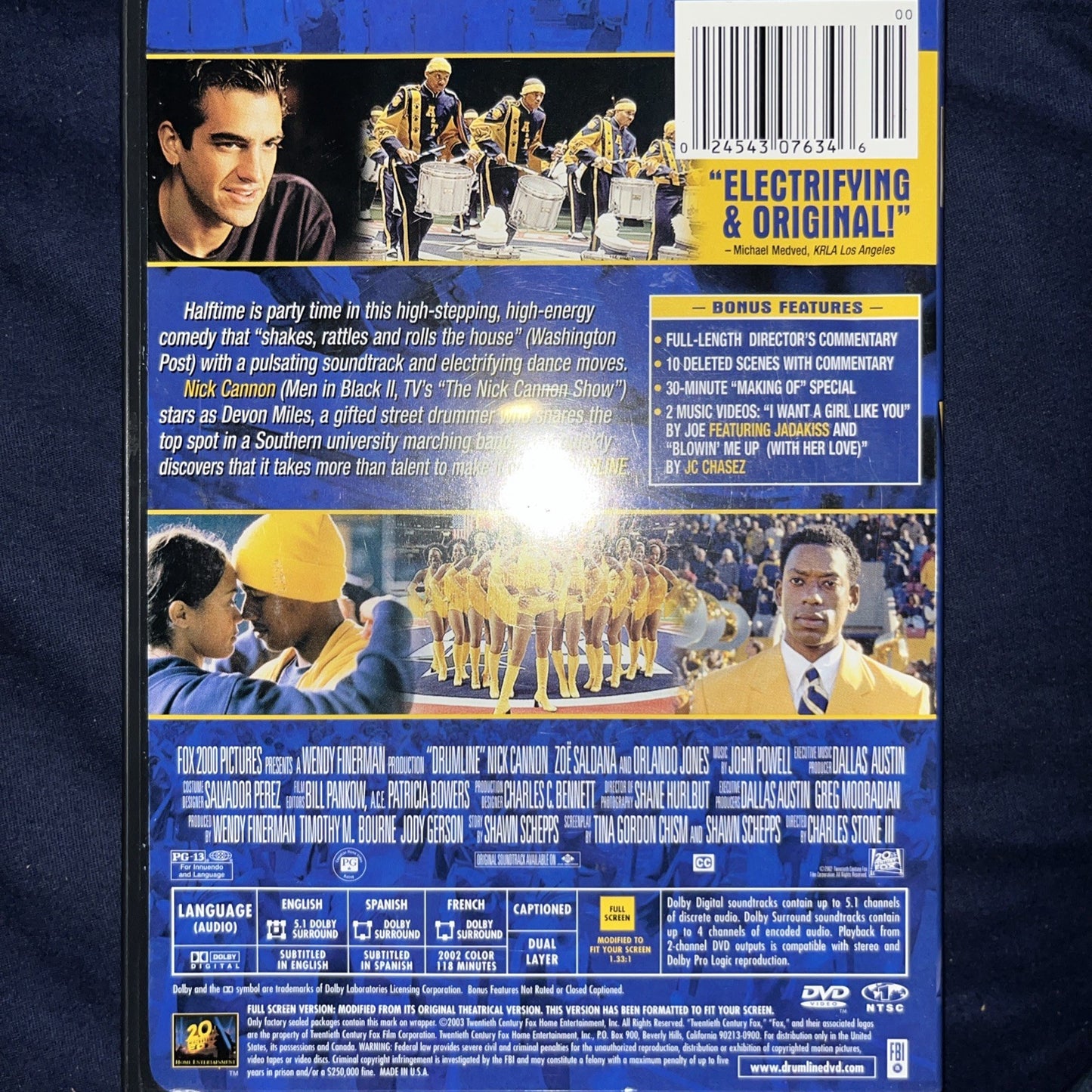 Drumline (DVD, 2003, Full Frame)