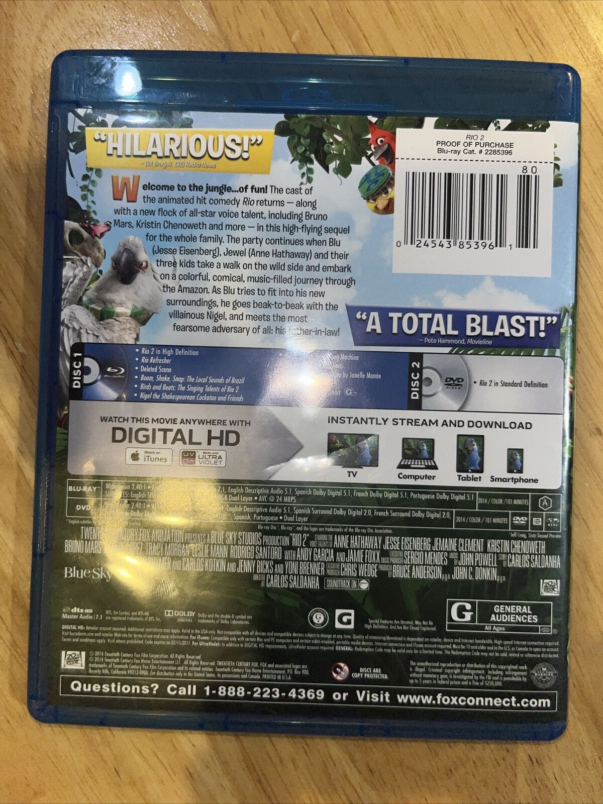 Rio 2 (Blu-ray, 2014)