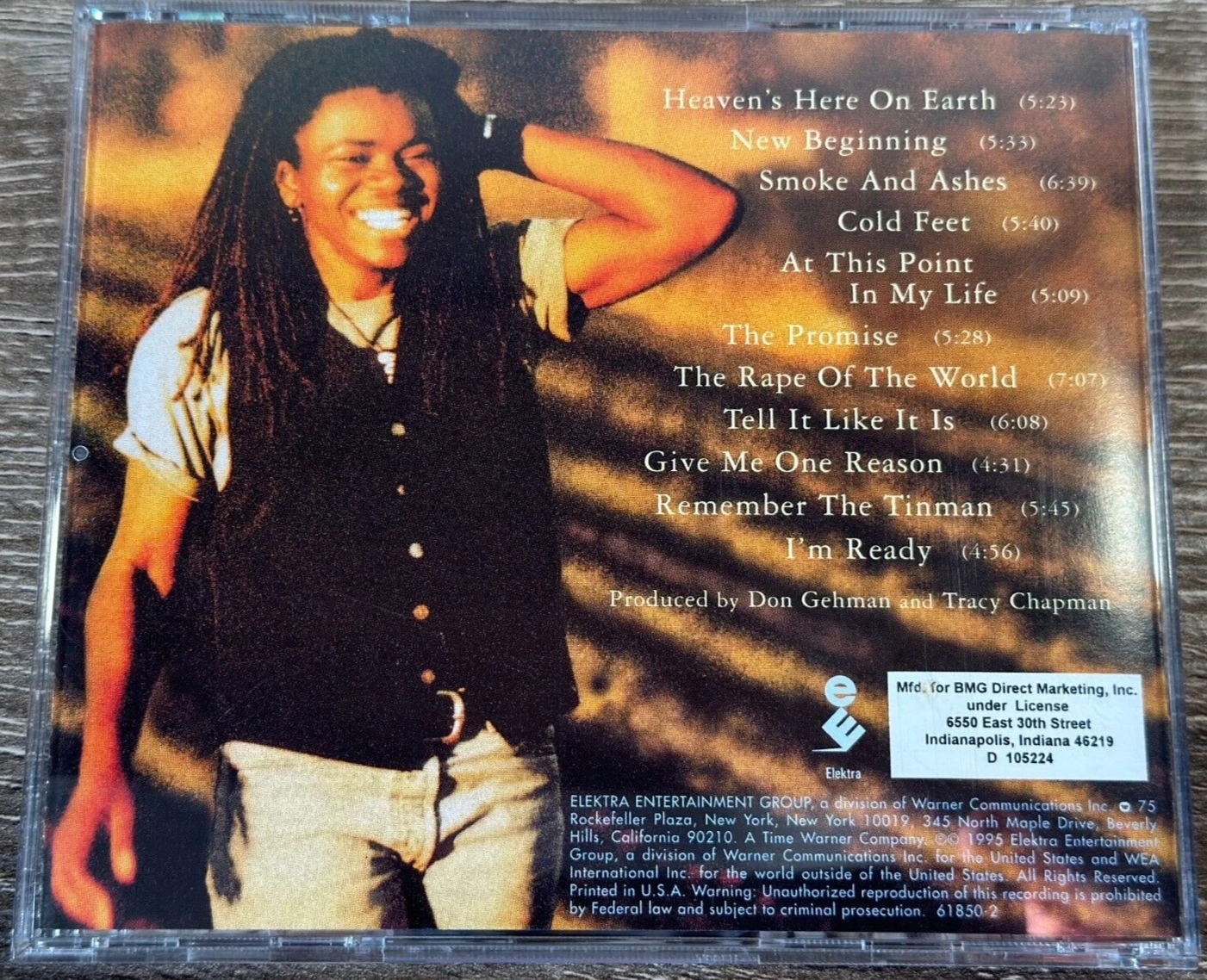 TRACY CHAPMAN New Beginning (CD) Acoustic Folk Rock Elektra 1995 - New Sealed