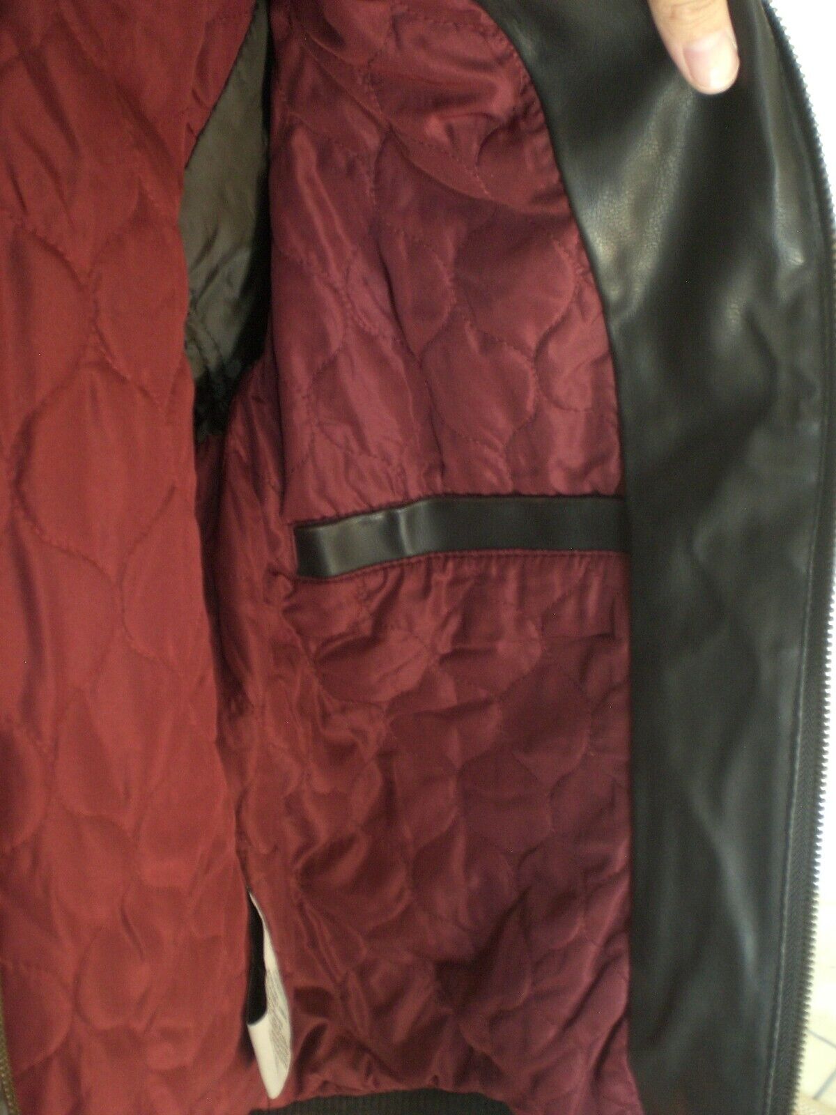 Men's Pleather Levi's Bomber Jacket Sz Medium