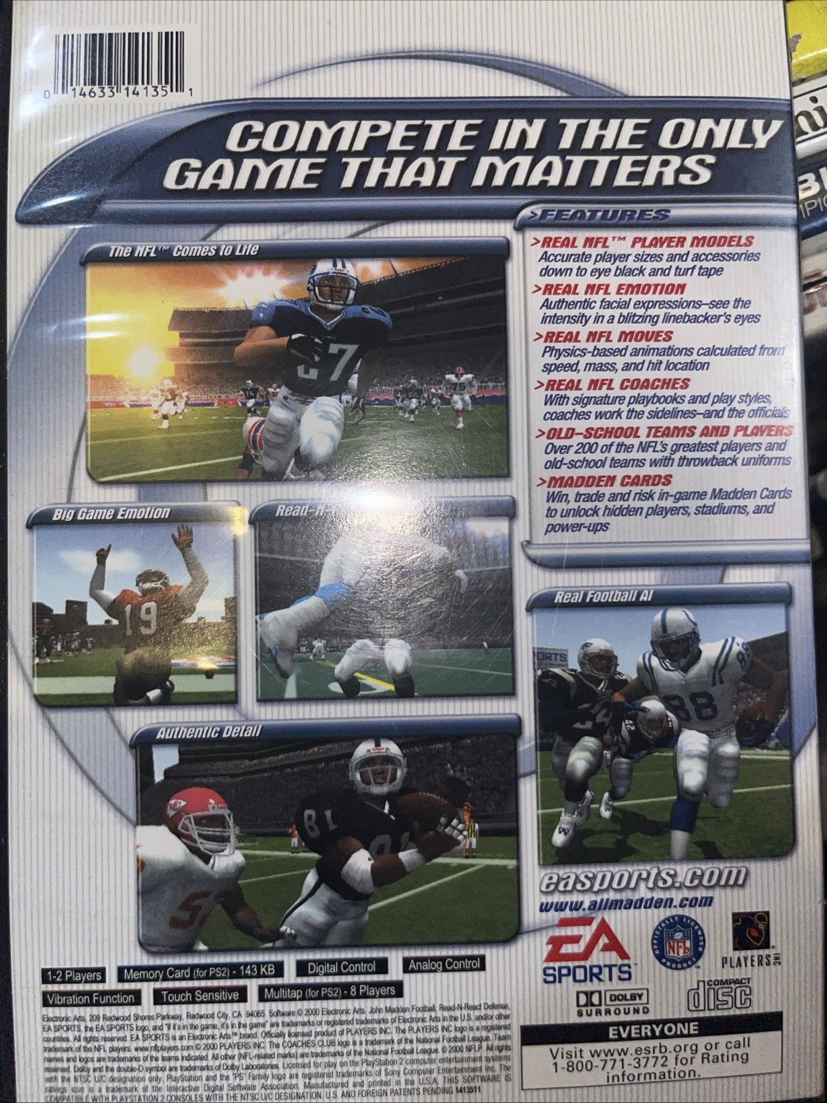 Madden 2001 Football - Sony PlayStation 2. Tested. CIB. W/Manual. See Pics
