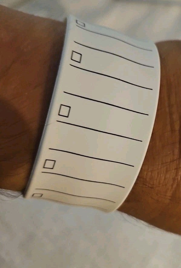 Slap Band Slap Bracelet 8"Ruler and To Do List