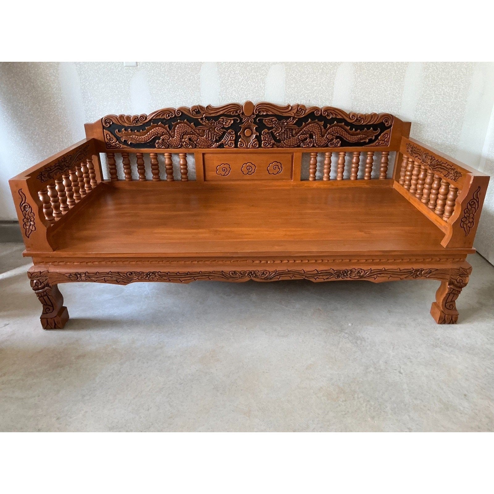 Teak Twin Daybed from Thailand Hand Carved **PICK UP ONLY**