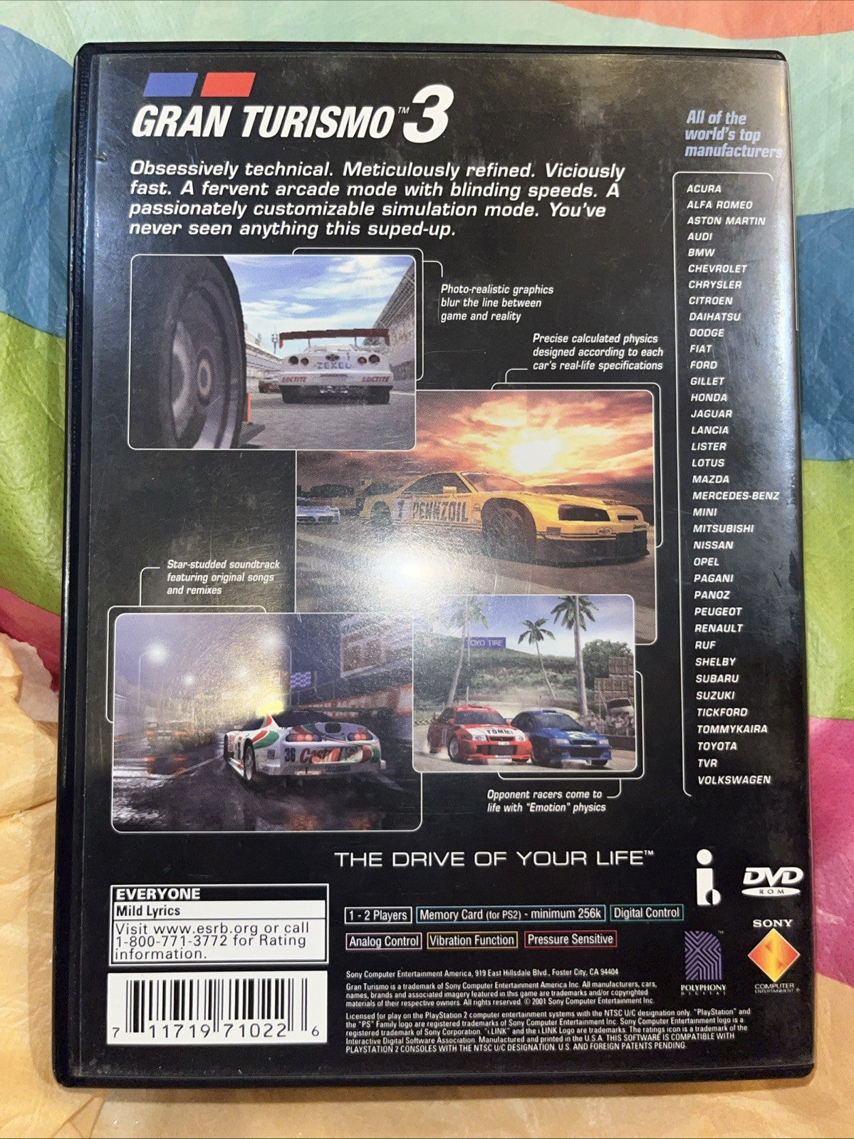Gran Turismo 3 (PS2) Tested. W/Manual. Original Case. See Pics