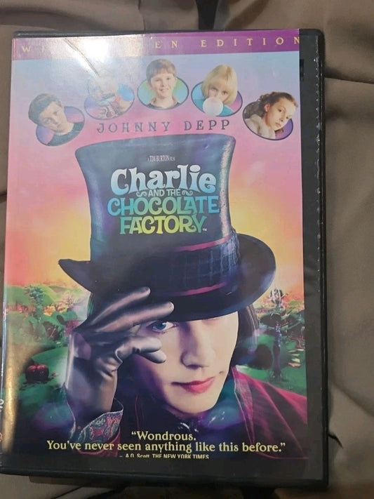 Charlie and the Chocolate Factory (DVD, 2005) Tested slim case cropped artwork.