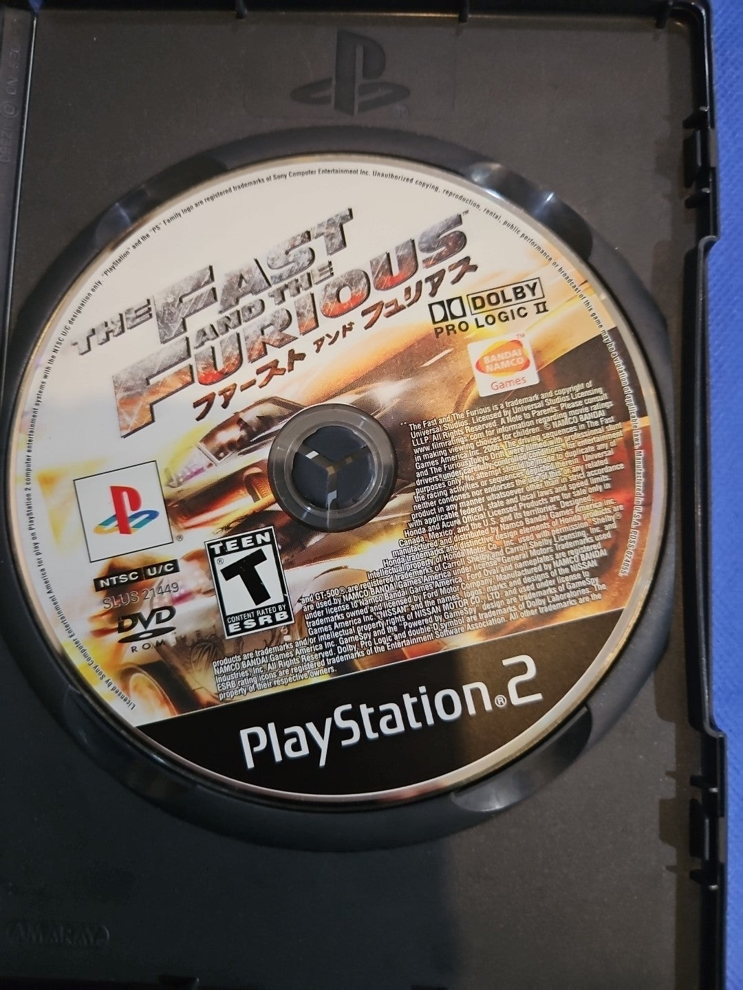 Fast & Furious (PS2) Mint. Tested. No Manual