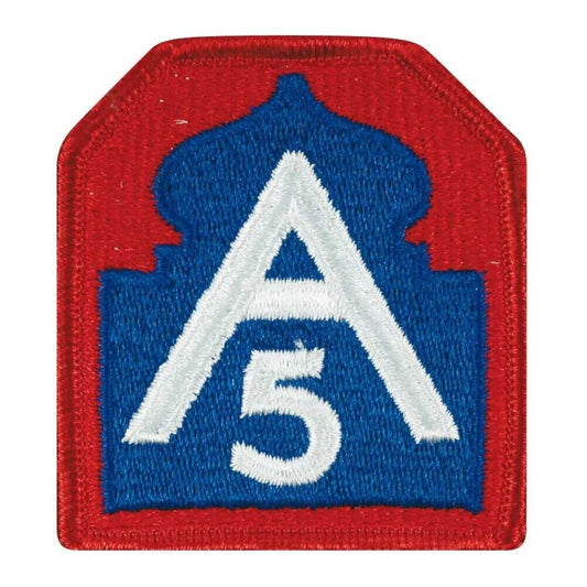Pair of 5th Army Patches 2.75" tall by 2.5" - Brand New