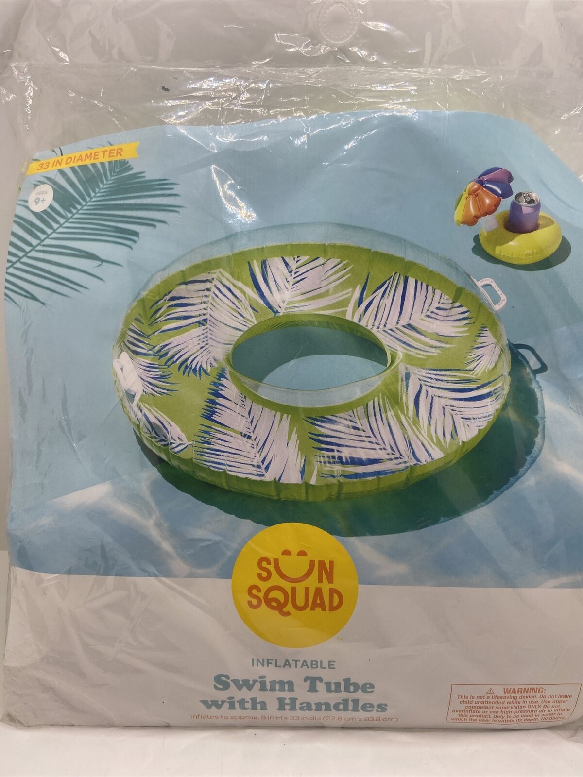 Sun Squad Inflatable Swim Tube With Handles