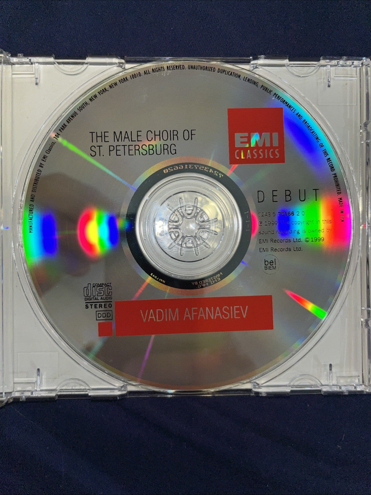 Male Choir of St. Petersburg by Vadim Afanasiev (CD, 1999)
