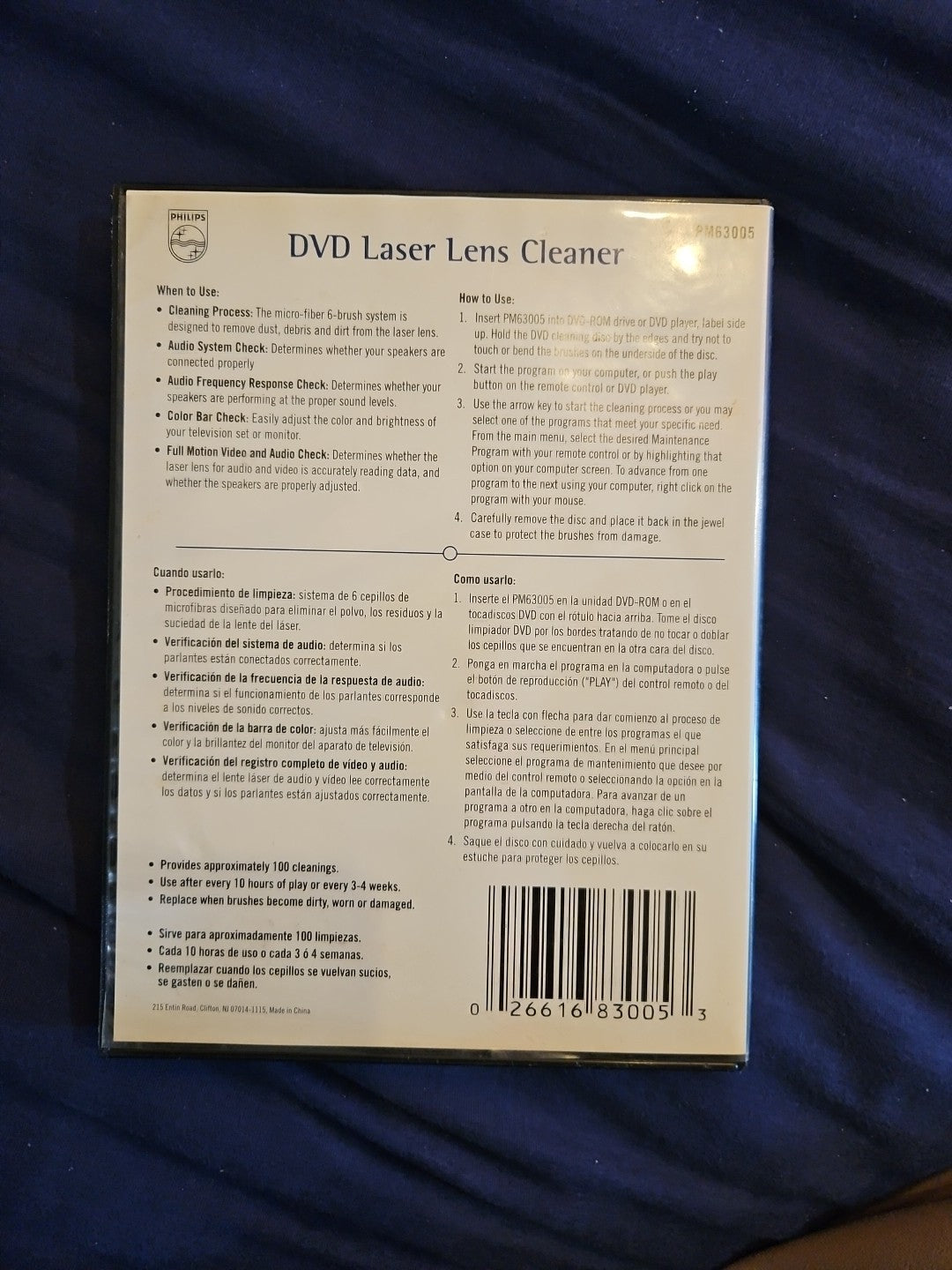 Philips Magnavox DVD Laser Lens Cleaner Cleaning Kit