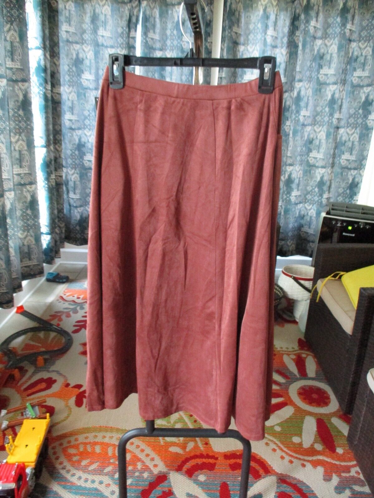 LuLaRoe Brown Elegant Avery Skirt Micro Suede NWT Small