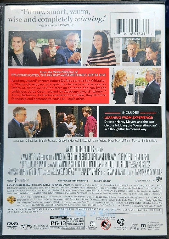 The Intern (DVD) New Sealed. No Digital Download