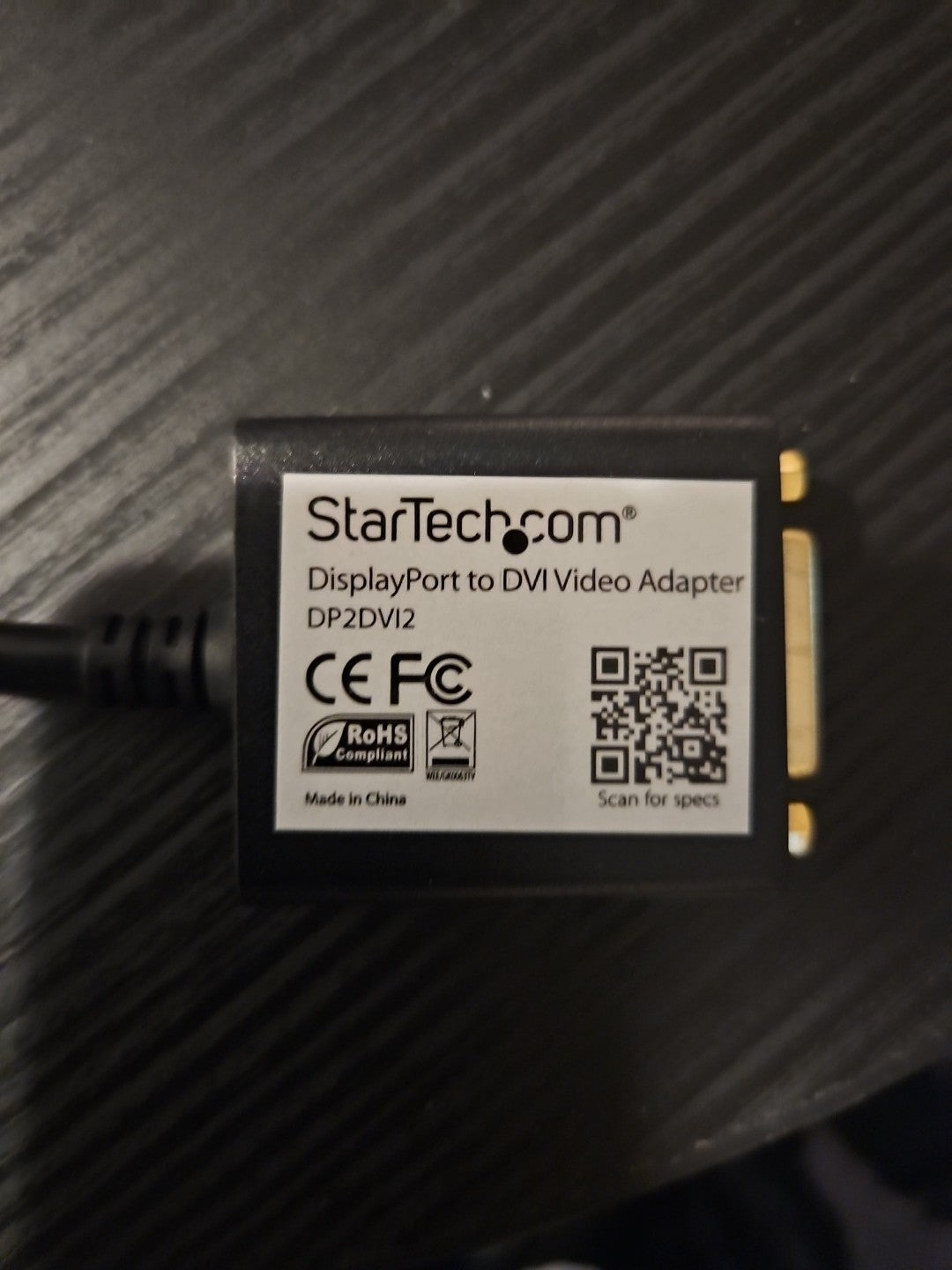 Monitor Adapter Startech DP2DVI2 DVI Female to Display Port Male Monitor Adapter