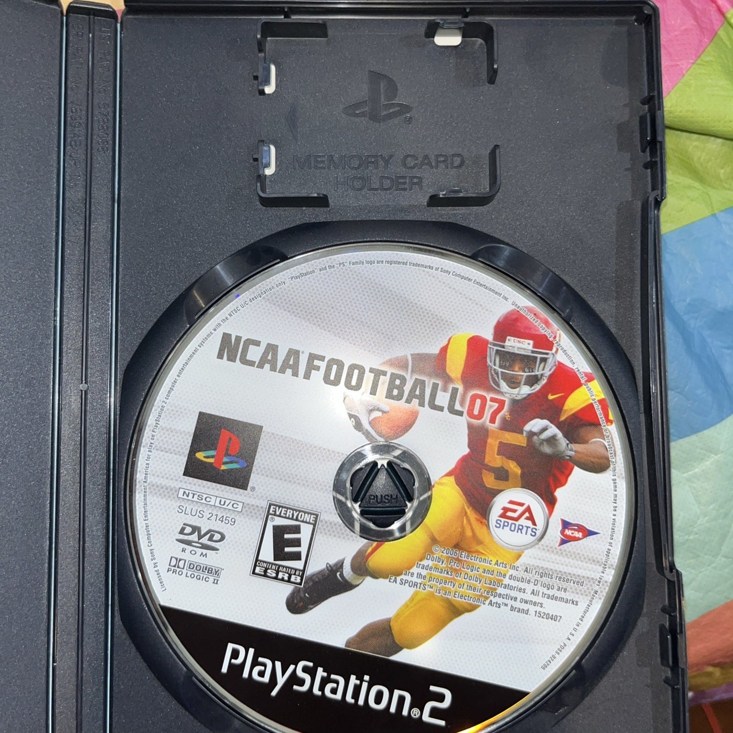NCAA Football 07 (PS2) Tested. No Manual. No Scratches . See Pics