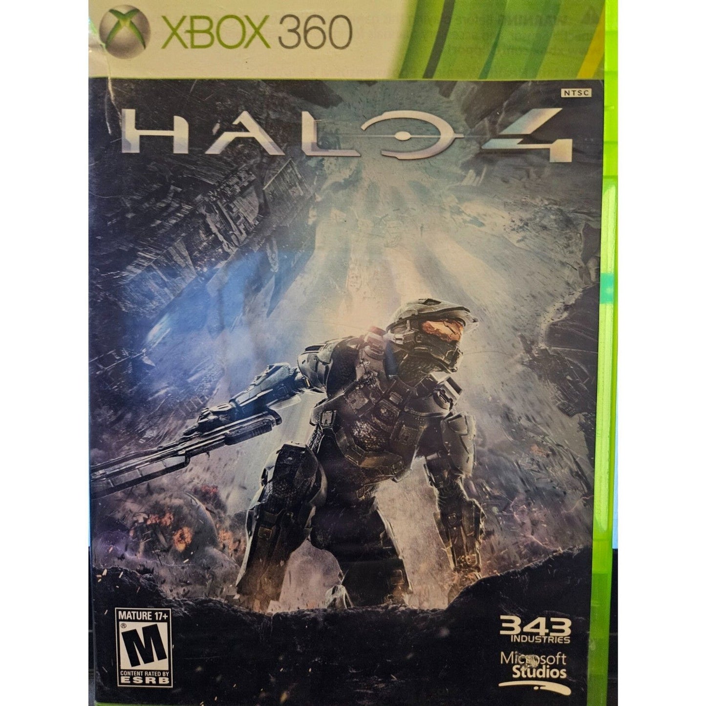 Halo 4 - XBOX 360. No Manual. Damaged Cover art. New Case. Tested