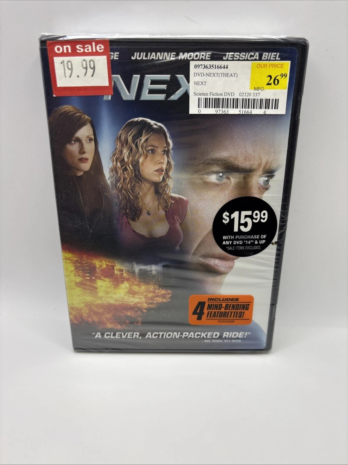 Next (DVD, 2007) New/Sealed ~ Nicolas Cage ~ Julianne Moore ~ Sci-Fi