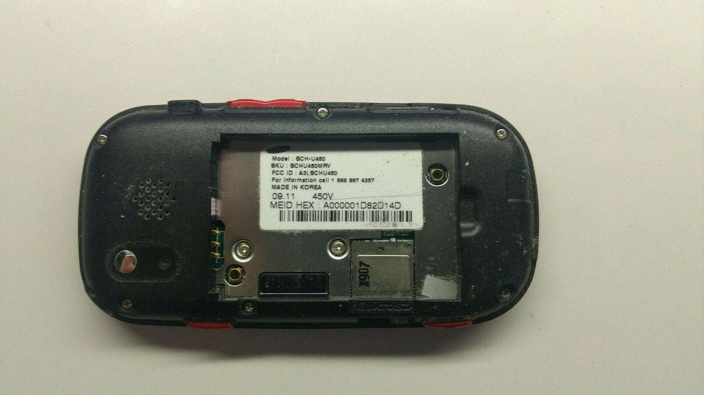  Samsung Intensity SCH-U450 - 128 MB - Red (Verizon) Cellphone - Used - Works