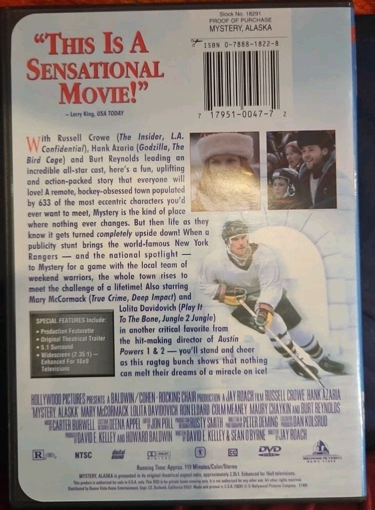 Mystery, Alaska (DVD, 1999)