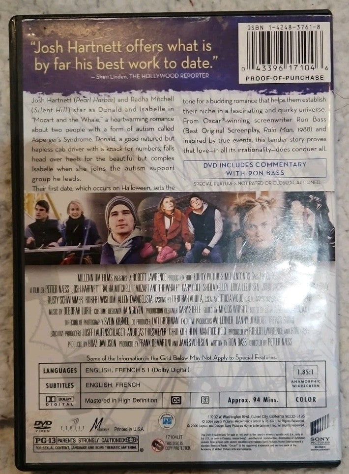 Mozart and the Whale (DVD, 2006) Brand new sealed