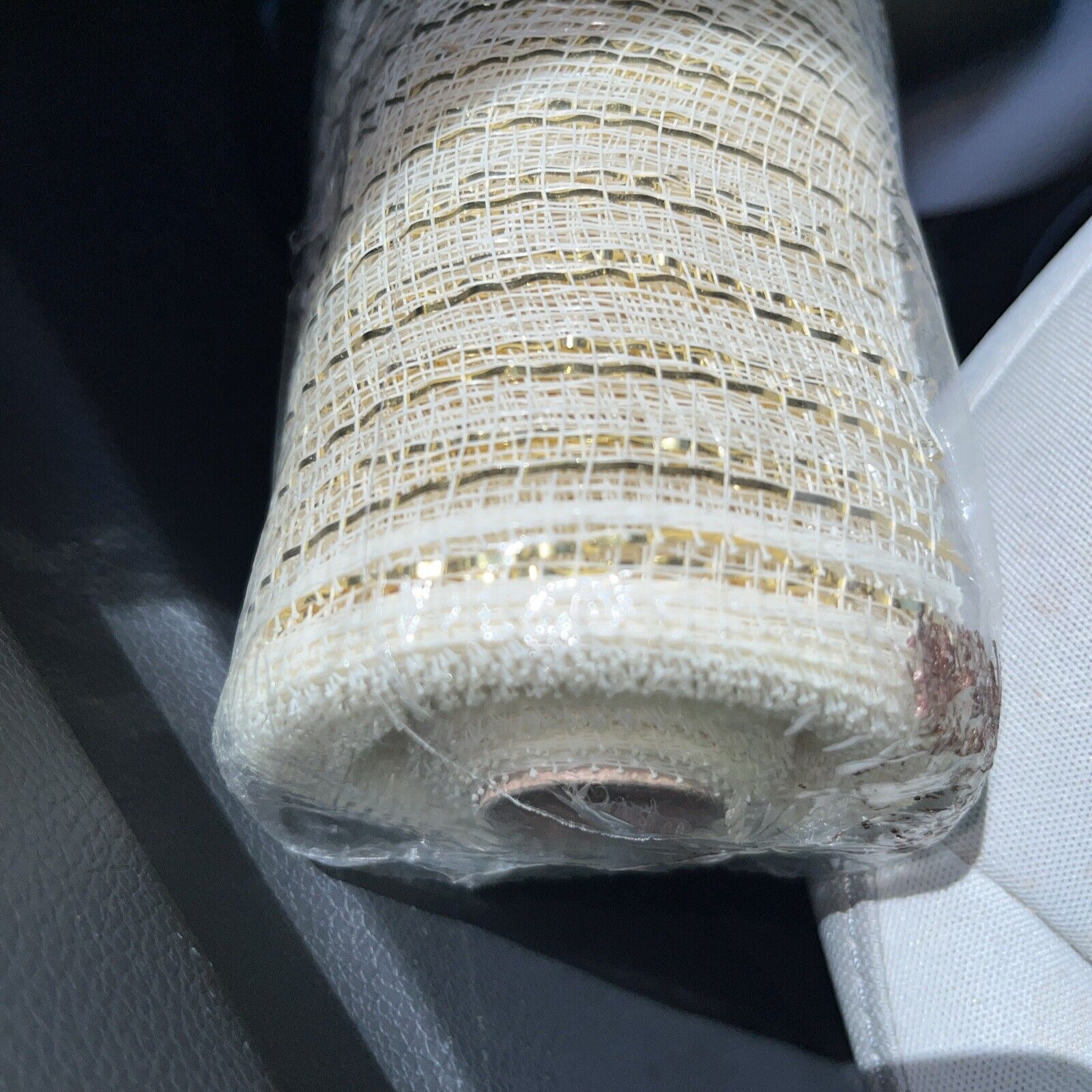 CELEBRATE IT Indoor Outdoor MESH Gold WREATHS-BOWS-CRAFTS  21" x10 Yds NEW