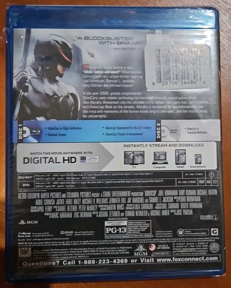 RoboCop (Blu-ray + DVD) No Digital Download. New