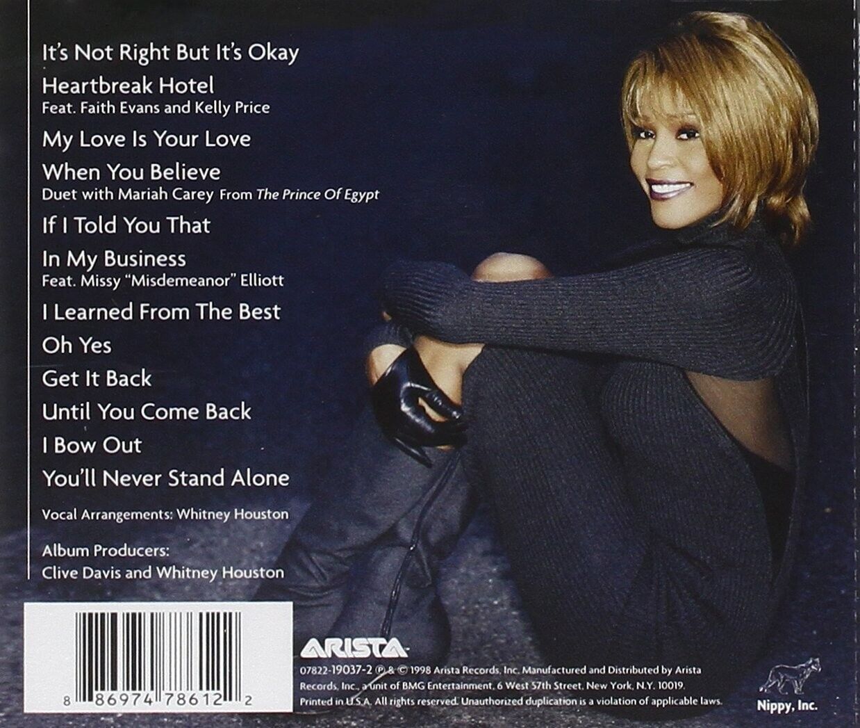 My Love Is Your Love by Whitney Houston (CD, 1998, Arista) new