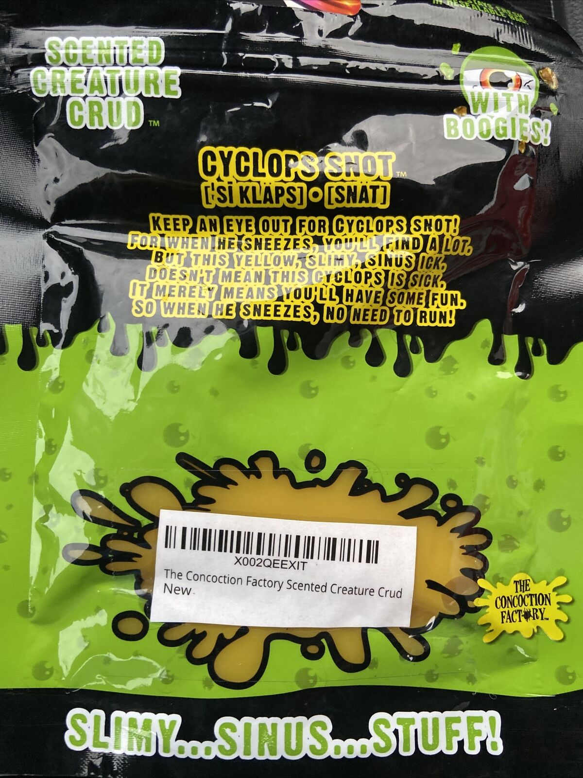 Fantasma Yellow Cyclops Snot with Boogies â Slime Compound with Pieces