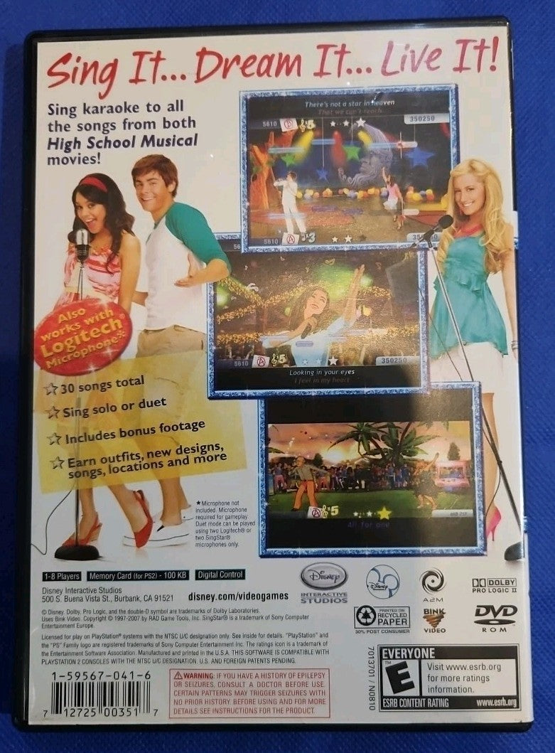High School Musical: Sing It (PS2) Tested. Manual. Lyrics. Mint