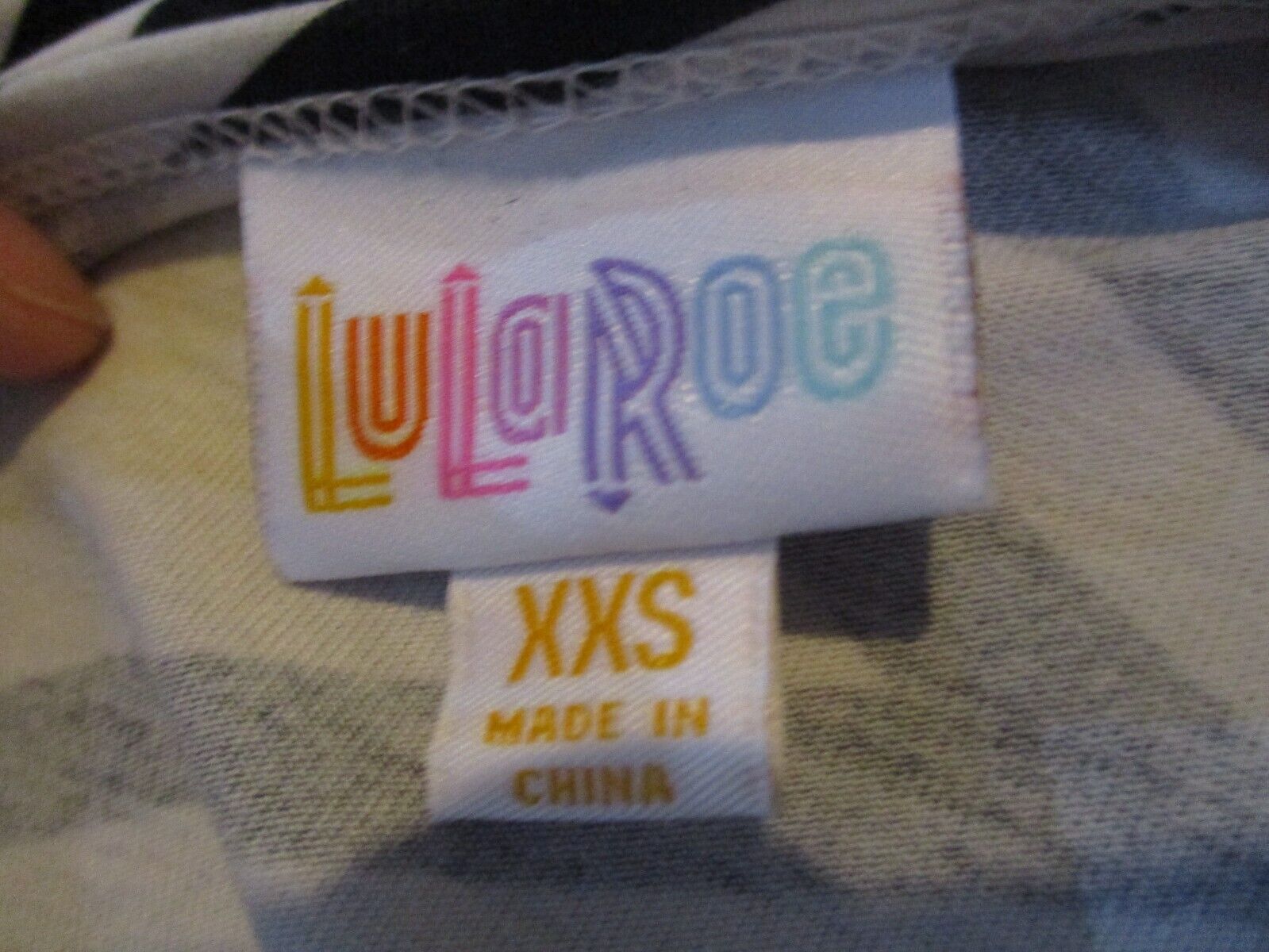 LuLaRoe Irma Black White Mustard Tunic Geometric XXS NWOT