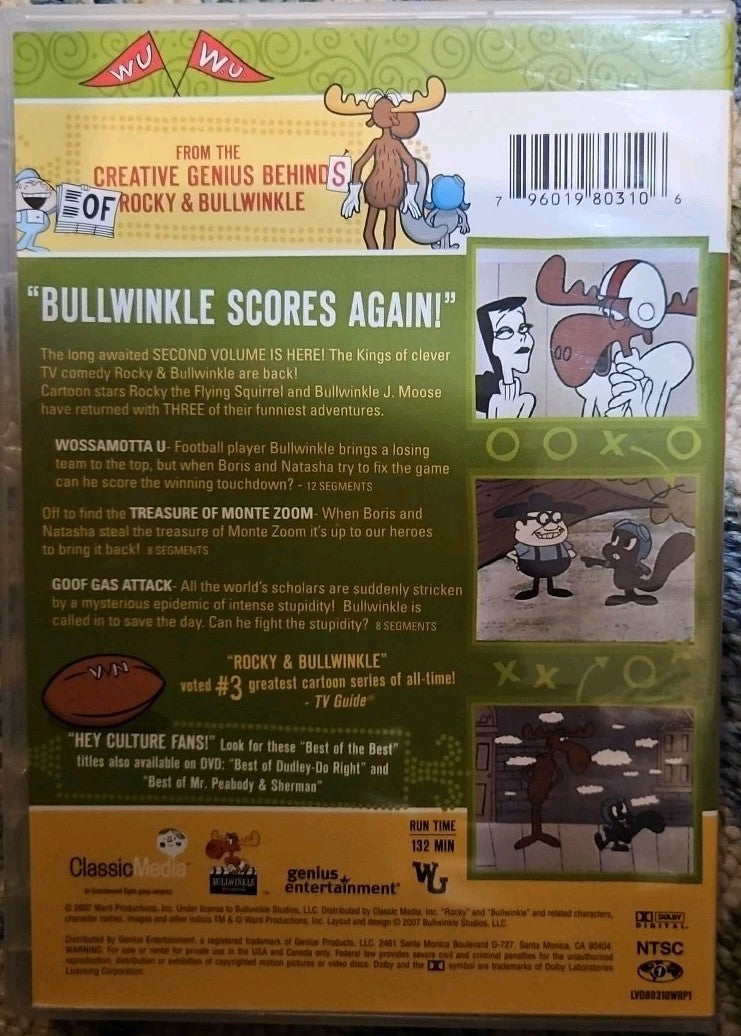 The Best of Rocky & Bullwinkle: Volume 2 (DVD) New Sealed