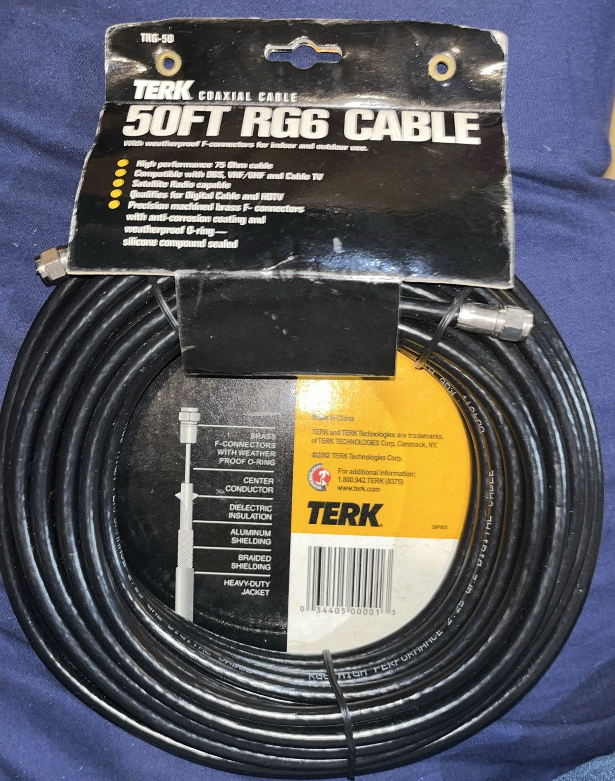 50 ft RG6 Coaxial Cable - TERK by Audiovox