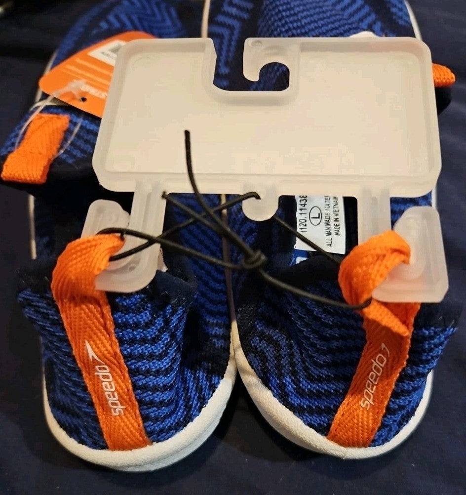 SPEEDO SURF STRIDER ULTRAILIGHT WATER SHOES JUNIOR BOYS SIZE L 4-5 BLUE SWIM