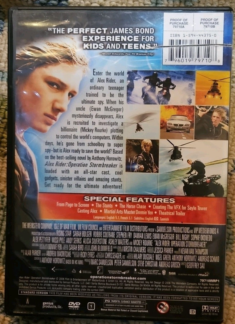 Stormbreaker (DVD, 2006) Tested. Nre Case. Resealed