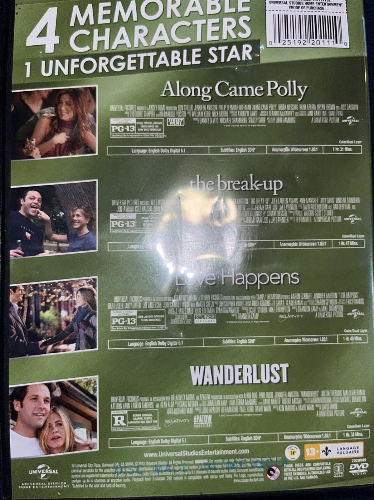 Jennifer Aniston 4-Movie Spotlight Series (DVD) Sealed