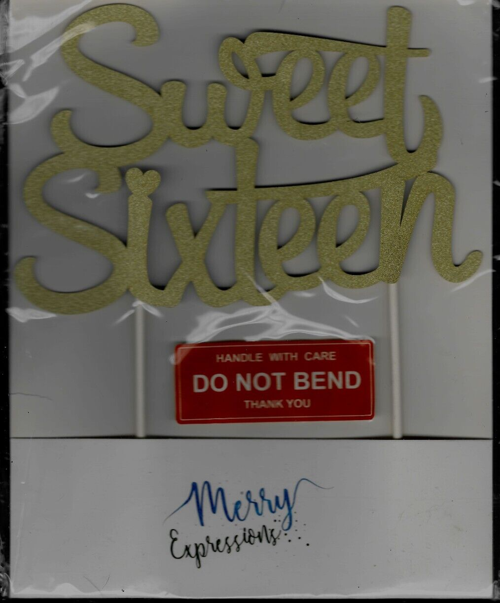 Sweet Sixteen Cake Topper