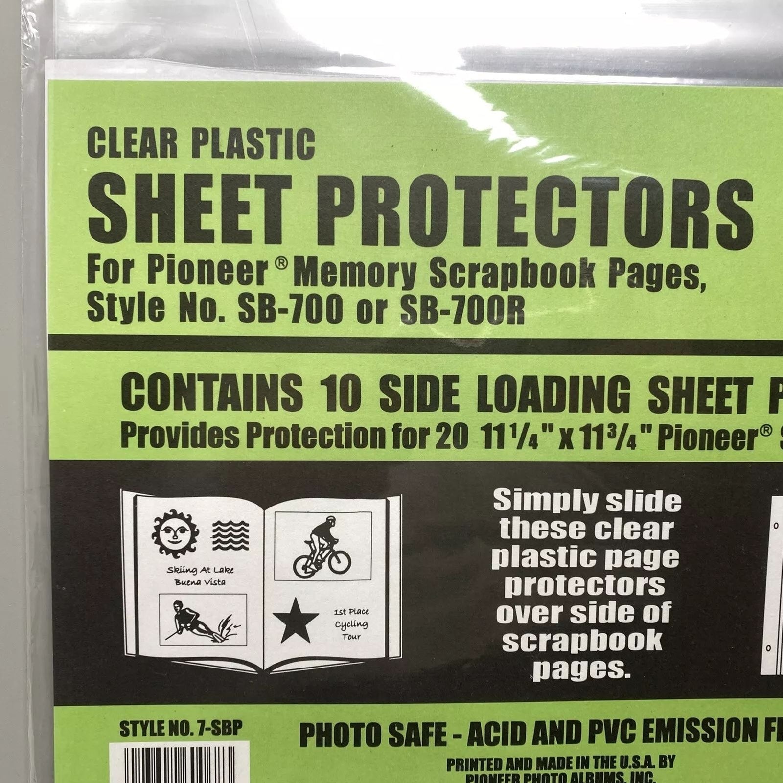 Pioneer 7-SBP Sheet Protectors 10 Pack for SB-700 SB-700R Album 11.25"x11.75"